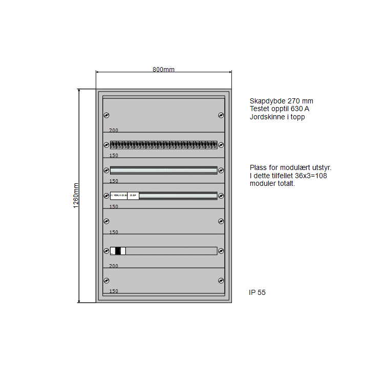 160A Modulskap 800x1260 3 rader