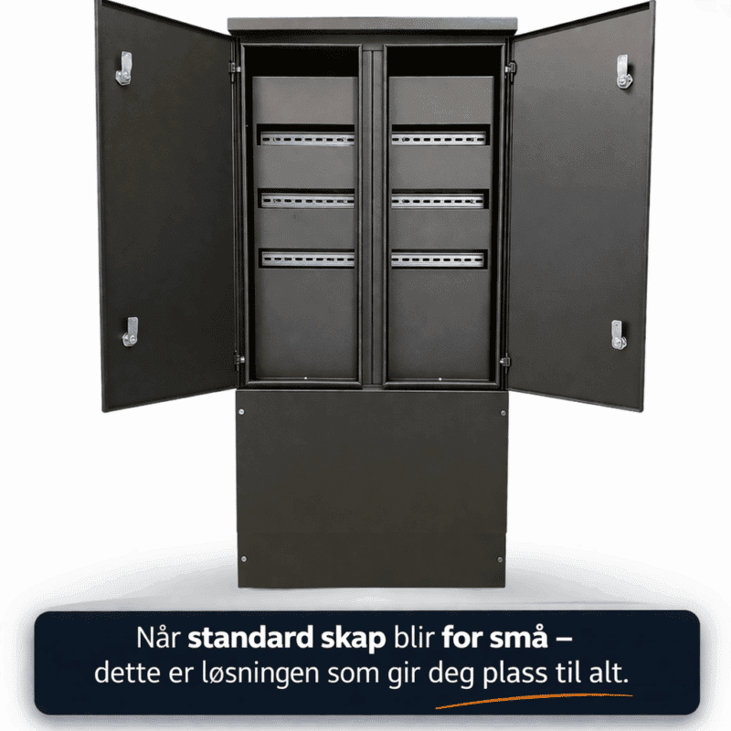 Modulært fordelingsskap 72 moduler for utendørs bruk iht NEK 399