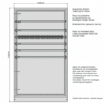 Underfordeling 1200 mm IT 230V med 5–10 rader – Elskap