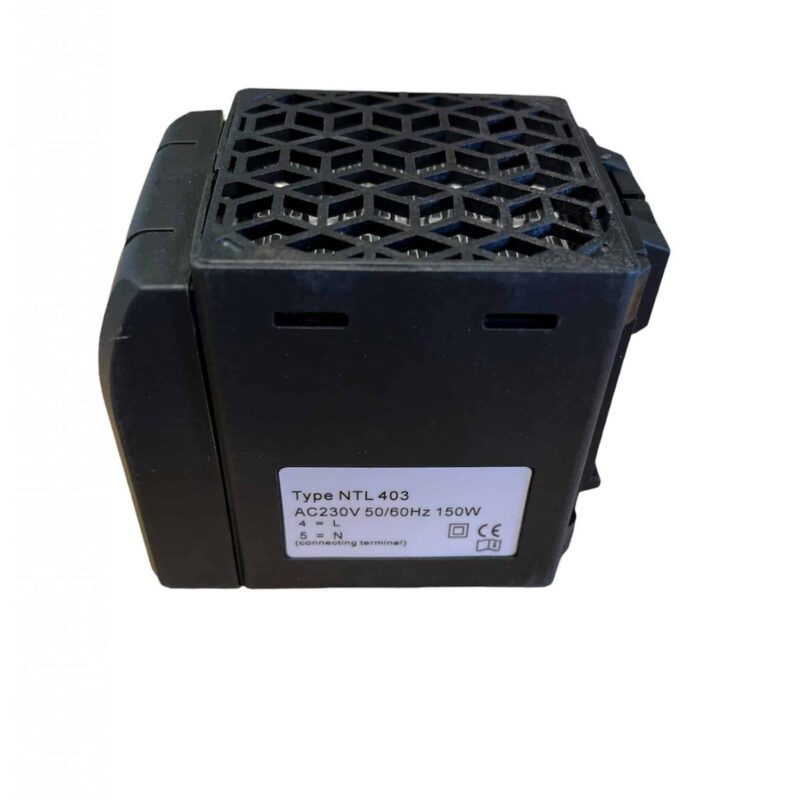 Fingersikkert varmeelement med vifte 250 W.
