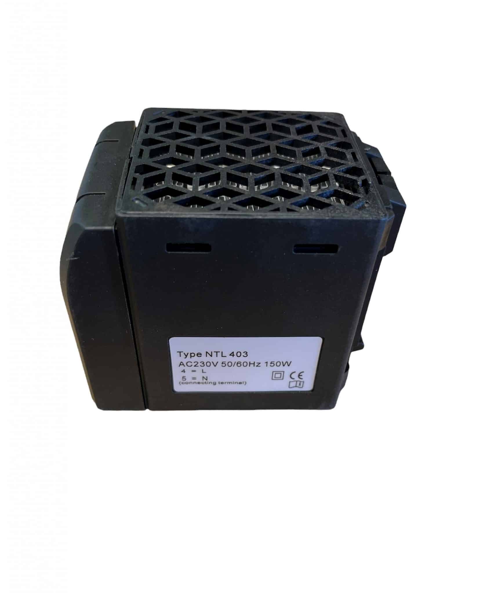 Fingersikkert varmeelement med vifte 250 W.